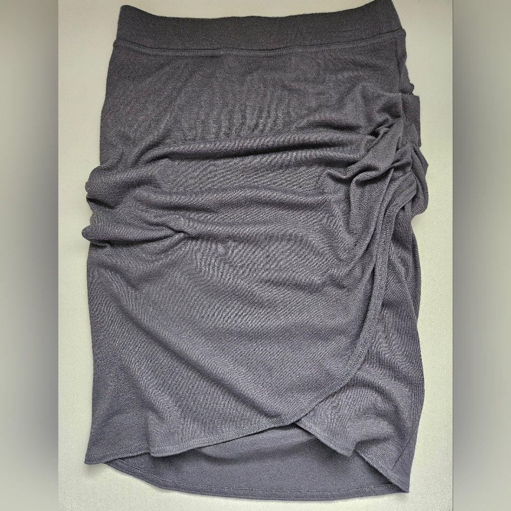 Aritzia Wifred Women's Gray Ruched Wrap Skirt